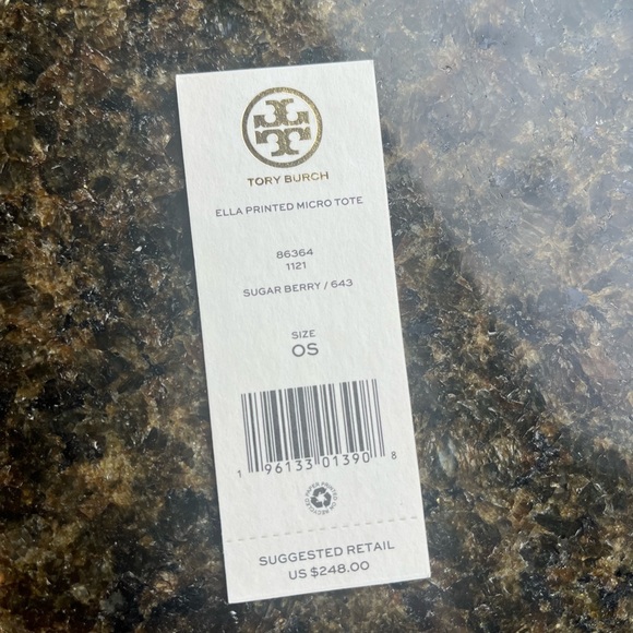 Tory Burch Ella Printed Micro Tote in Sugar Berry - Picture 4 of 4